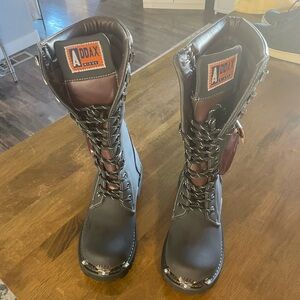 Addax Ridge Moto Combat Boots w/pocket